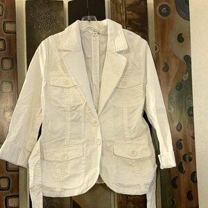 H & M White Jacket/Blazer, Size 16 NWT